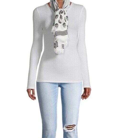 Alexander McQueen Skull Silk Biker Scarf - Picture 1 of 4